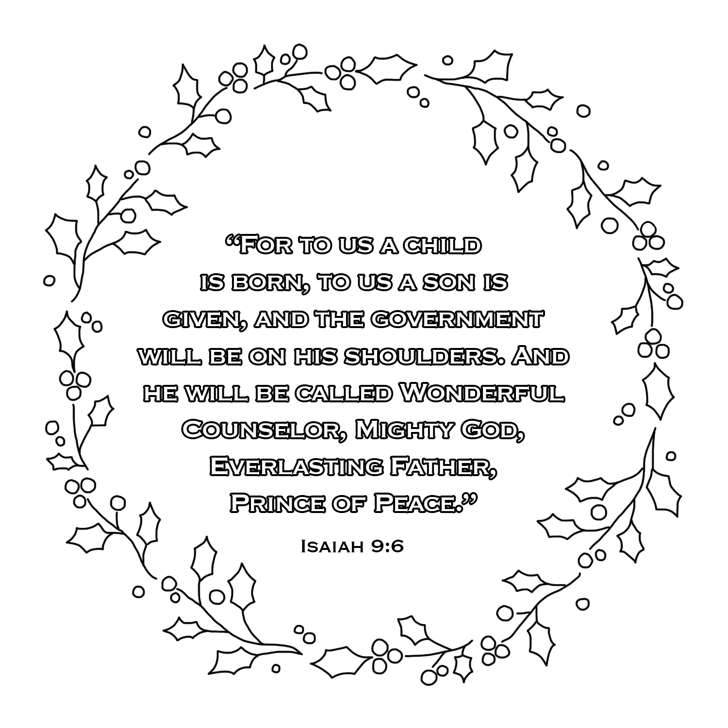 Christmas Coloring Pages with Bible Verse - Underbart skapad