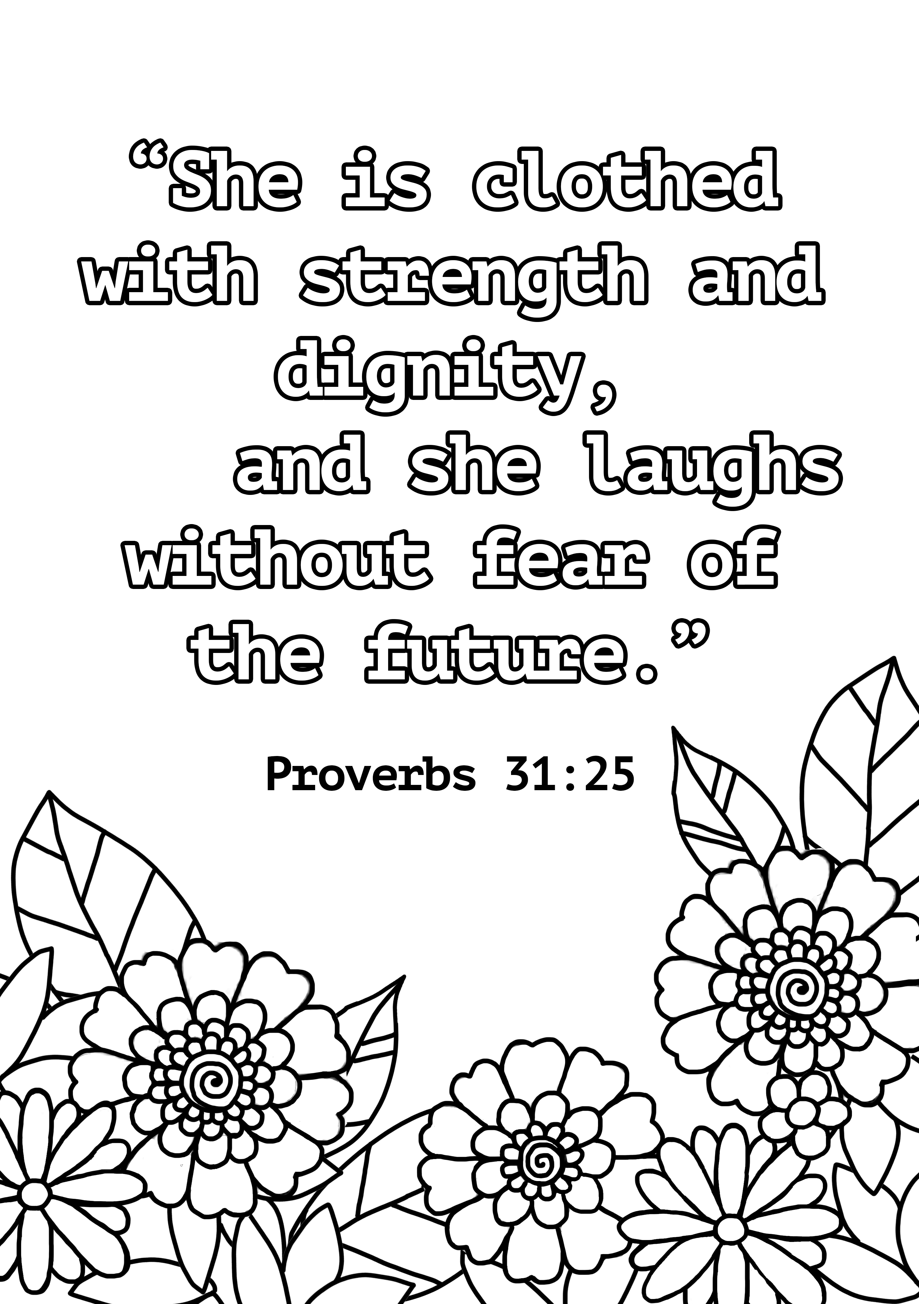 Proverbs 31 Coloring Pages FREE Printable Underbart skapad