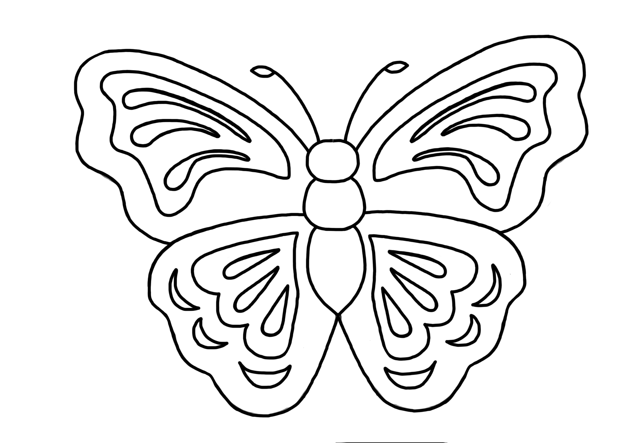 Butterfly Coloring Pages - Free Download - Underbart Skapad