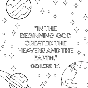 Space Coloring Pages - Genesis 1:1 - FREE Download - Underbart skapad