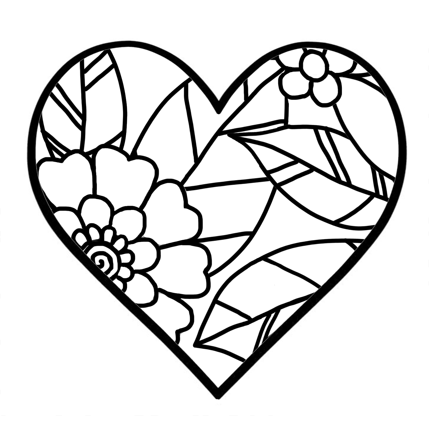 Heart Coloring Pages - FREE Download - Underbart skapad