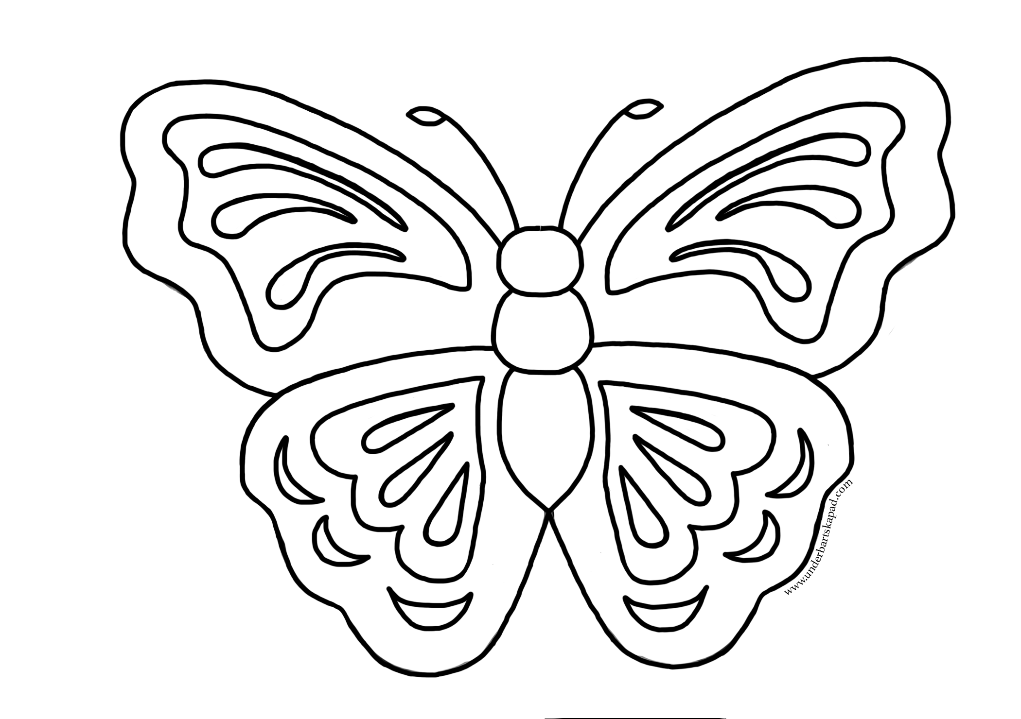 Butterfly Coloring Pages - FREE Download - Underbart skapad