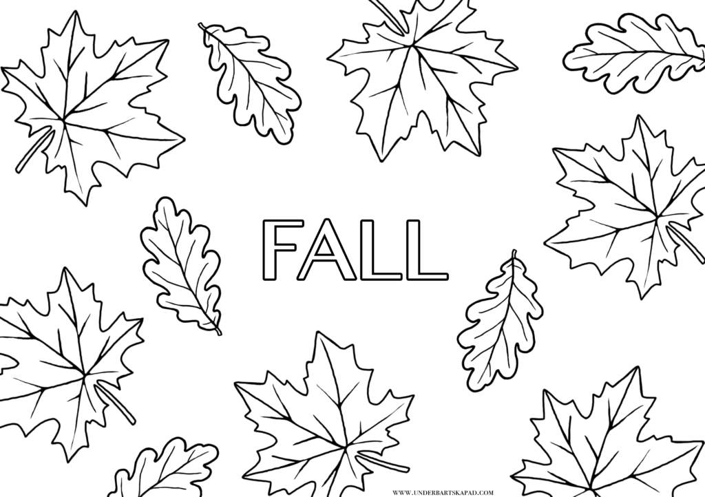 Free Printable Fall Coloring Pages - Underbart skapad