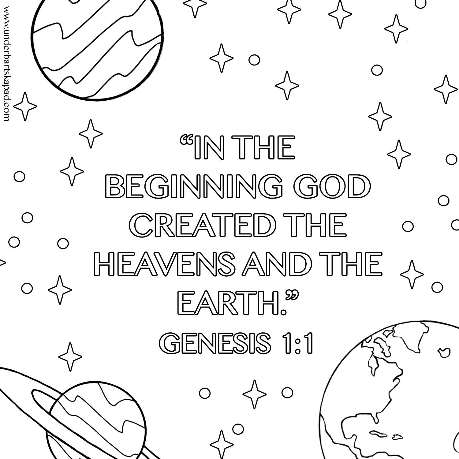 5 Free Printable Bible Coloring Pages with Scripture - Underbart skapad
