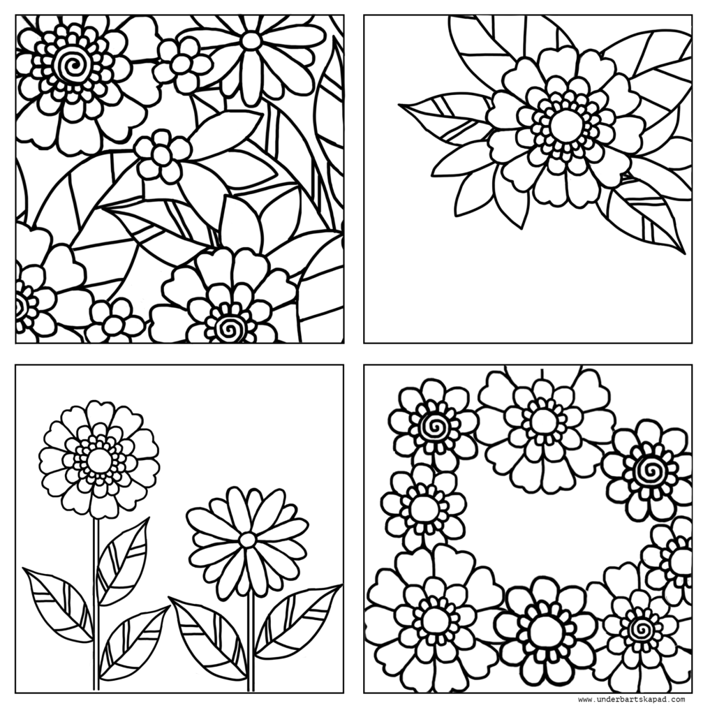 Free Printable Flower Pictures To Color - Underbart skapad